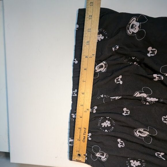 Disney Parks Mickey Mouse Black White XL Satin Style Pajama Lounge Pants Womens - Picture 7 of 9